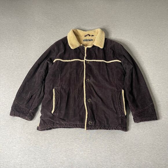 Perry Ellis Portfolio Men's Vintage Corduroy Fleece Lined Coat Jacket - Picture 11 of 12